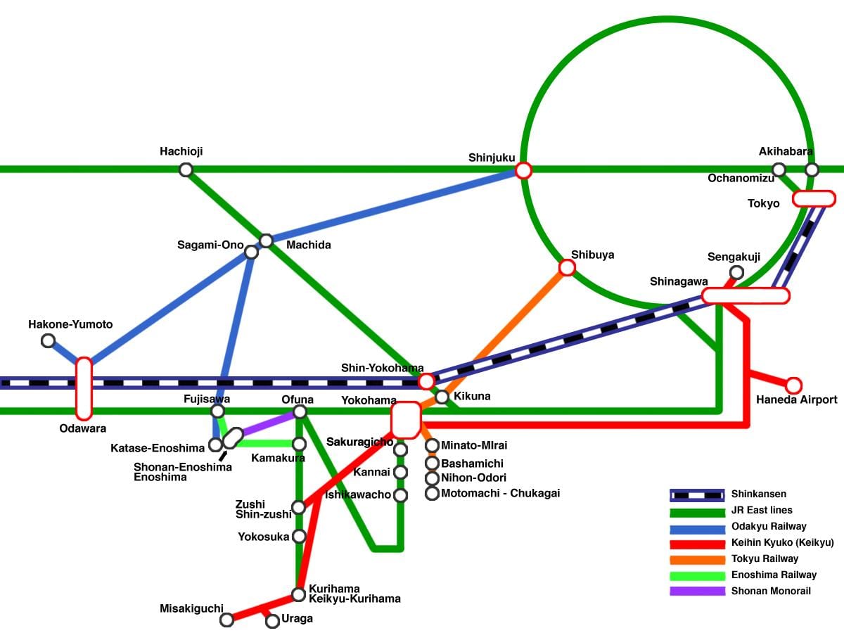 Yokohama line mapa