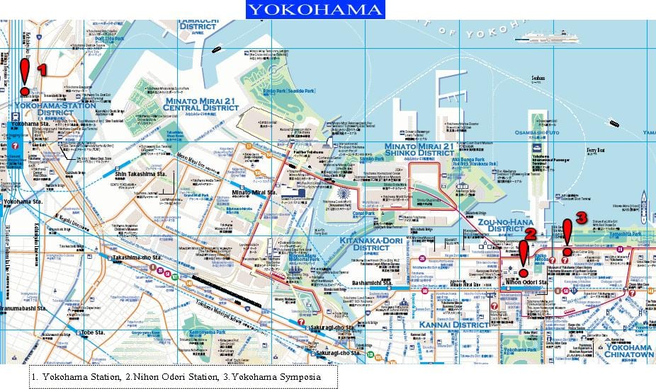 Yokohama oinez mapa