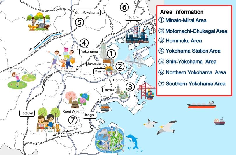 Yokohama ibilbideak mapa